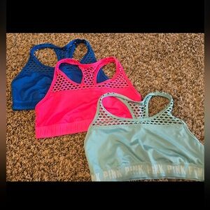 Set of Three PINK Sports Bras
